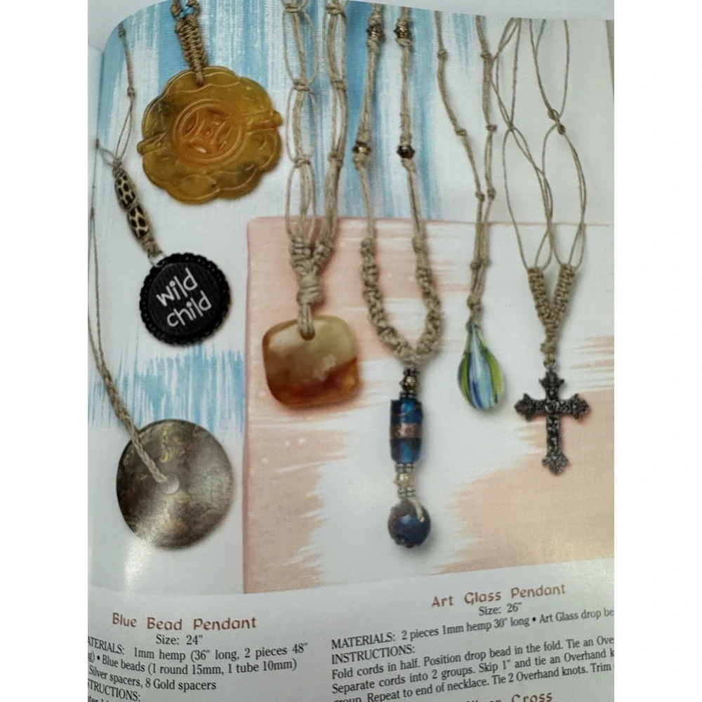 Hemp‎ Jewelry Making Book Macrame Beading Patterns DIY Craft Guide